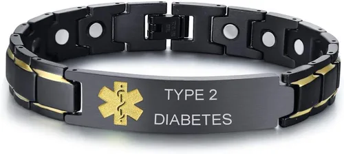 Vista 50 de XUANPAI Pulseras de alerta médica para hombres y mujeres con grabado gratuito ajustable de acero inoxidable para emergencias médicas