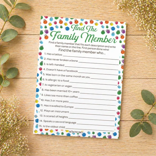 Vista 7 de DISTINCTIVS Family Reunion Game Pack – Trivia familiar, más probable, peleas familiares y encontrar al miembro de la familia – Juego de 4