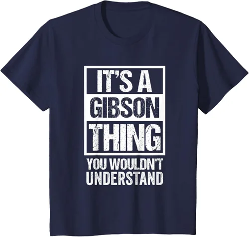 Vista 56 de It's A Gibson Thing You would Not Understand - Camiseta con nombre familiar, Negro, S