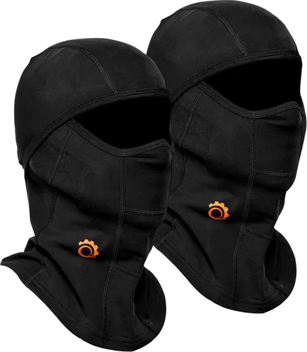 Vista 11 de GearTOP Máscara de esquí y pasamontañas para hombres y mujeres, cubierta facial cálida para esquí, snowboard, motocicleta Negro