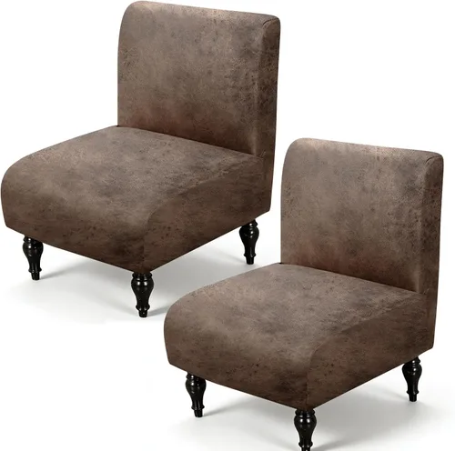 Vista 14 de ANARACHON Funda para silla decorativa sin brazos, extraíble, lavable, antideslizante, protector de muebles para el hogar, hotel, sala de estar