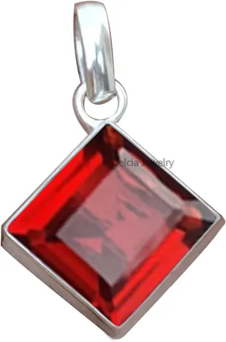 Vista 28 de Colgante de plata de ley 925 maciza para hombres y mujeres, auténtico ónix negro plano, cuadrado, colgante único hecho a mano para ella y él