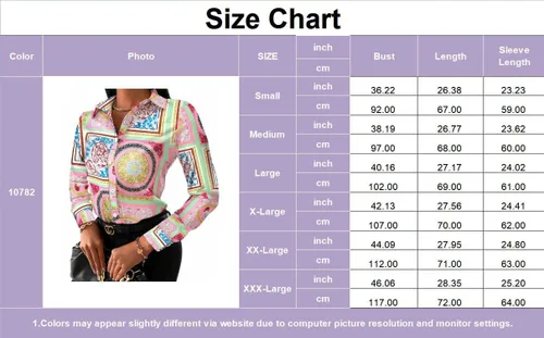 Vista 2 de Buchona - Blusas para mujer, con botones, a la moda, casual, de manga larga, camisas elegantes