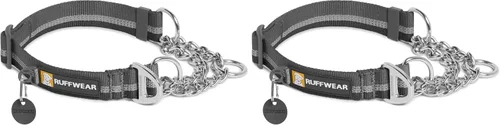 Vista 11 de Ruffwear, Collar de perro de reacción en cadena, collar reflectante ajustable a prueba de escapes con cadena de acero inoxidable, control de Gris