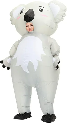 Vista 3 de Arokibui Inflatable Koala Costume for Adult and Kids Funny Blow up Costume Cosplay Party Christmas Halloween Costume