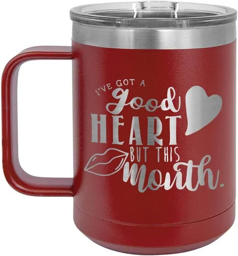 Vista 16 de Taza de café de 15 onzas con tapa superior deslizante, con aislamiento, ideal para regalo de cumpleaños o Navidad de mujeres y hombres
