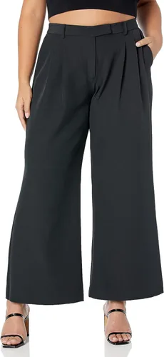 Vista 4 de The Drop Pantalón Wyatt de gran tamaño con pliegues delanteros para mujer
