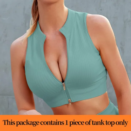 Vista 2 de SOCANA Conjuntos de entrenamiento para mujer trajes de 2 piezas ropa de gimnasio yoga camisetas cortas acanaladas sin costuras cintura alta