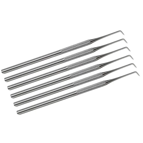 Vista 9 de Sonda dental Explorer #90 hecha de acero inoxidable reutilizable herramienta placa y removedor de sarro de dientes punta en ángulo adecuado para uso