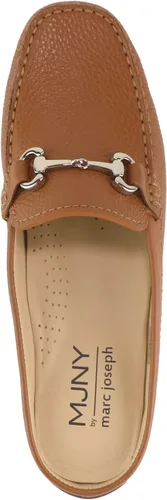 Vista 5 de MARC JOSEPH NEW YORK Sandalias planas de cuero genuino para mujer, informales, cómodas, con puntera cerrada, sin espalda, ligeras, a la moda