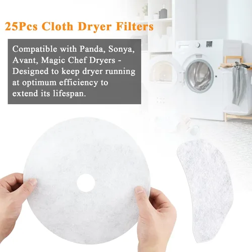 Vista 3 de 25 PCS Filtros de Escape de Tela para Secadora para Panda por Blutoget - Filtro Universal de Pelusa para Secadora de Tela - Compatible con Panda