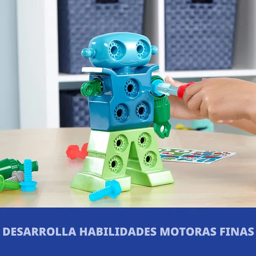 Vista 2 de Educational Insights Robot de diseño y taladro - Juguetes de construcción y herramientas para niños, conjuntos de construcción de juguetes