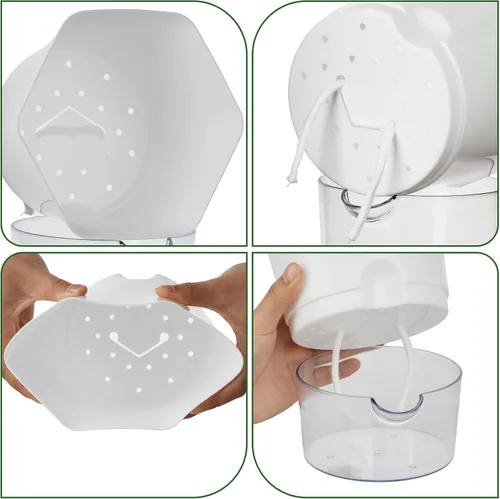Vista 3 de Macetas de Riego Automático KIMCHOMERSE, Macetas de 6 Pulgadas para Orquídeas, Pack de 3 Macetas para Flores, Macetas para Plantas