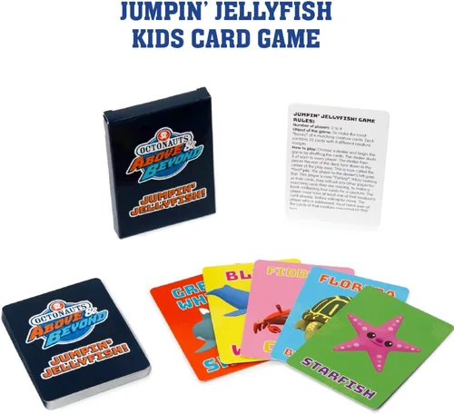 Vista 4 de Mighty Mojo Octonauts - Juegos de cartas clásicos para niños, juego de memoria, Go Fish & Old Maid, divertido juego familiar para niños y niñas