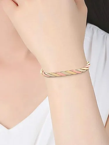 Vista 4 de Pulsera magnética de cobre triple, para hombres y mujeres, imanes de alta potencia, brazalete ajustable