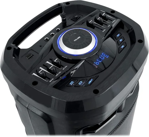 Vista 3 de Rockville Go Party ZR10 Altavoz Bluetooth portátil dual de 10 pulgadas y 1000 W, luces LED, micrófono UHF, estéreo TWS, perfecto para fiestas