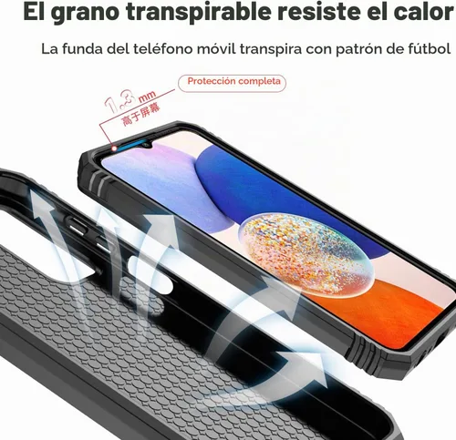 Vista 8 de Funda para Samsung Galaxy A15 5G con cubierta para lente de cámara, protector de pantalla HD, doble capa de grado militar, probada contra caídas