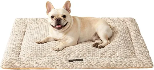Vista 13 de SOMAHE Tapete plano para cama para gatos, forro polar de burbujas suaves Café