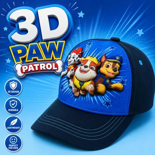 Vista 3 de Nickelodeon Paw Patrol Boys Baseball Caps – Chase, Marshall, Rubble, Rocky & Friends, Adjustable Kids Hat, Ages 2–5 3D Azul
