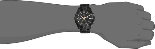 Vista 6 de Casio Edifice EFV-540DC-1BVUDF - Reloj analógico de cuarzo negro de acero inoxidable para hombre, Negro, Casual