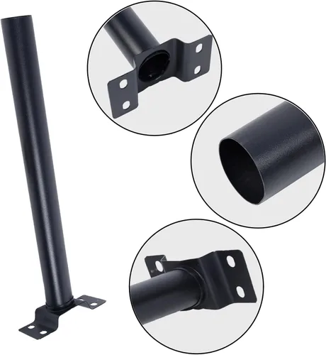 Vista 8 de CHICIRIS Poste para luz solar de calle, 19.7 in/20 pulgadas, soporte de lámpara de poste para luces de calle al aire libre, soporte de soporte
