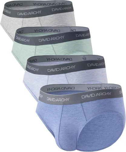 Vista 15 de DAVID ARCHY - Calzoncillos para hombre, de rayón de bambú, con soporte de absorción de humedad, tipo bolsa, suaves, paquetes de 4 o 7