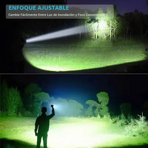 Vista 5 de Hoxida Linterna recargable LED (batería incluida), linterna LED magnética con luz lateral COB, 1200 lúmenes, LED súper brillante, impermeable
