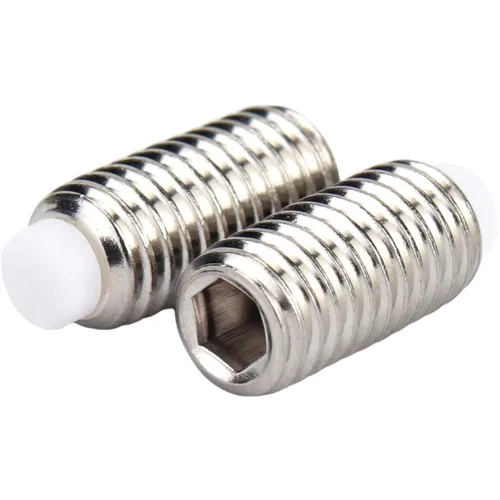Vista 4 de 2 unids M12x25mm 304 Acero inoxidable Nylon Cabeza Buffer Tornillo Plástico Cabeza Émbolo POM Máquina Arroz Top Alambre Plástico Wave Bead