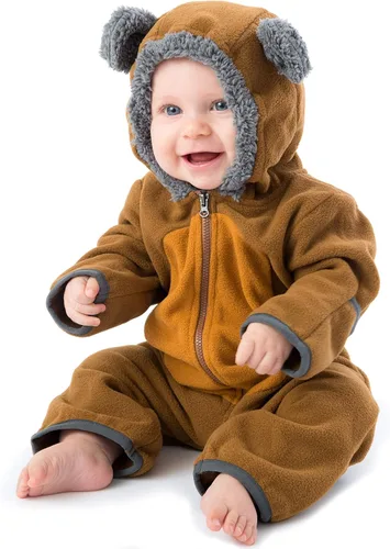 Vista 104 de Enterizo de vellón para bebé, rómper de una sola pieza con capucha para niños, ropa para exteriores, chaqueta infantil