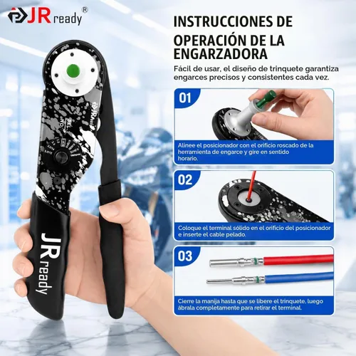 Vista 4 de JRready DW5007-03 Kit de conectores Deutsch, conector 492 DT con herramienta de prensado