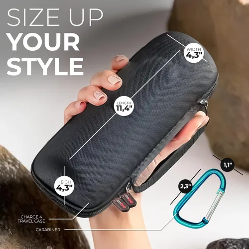 Vista 3 de HomEquip Funda rígida para altavoz portátil inalámbrico JBL Charge 5 / Charge 4 (funda solamente)