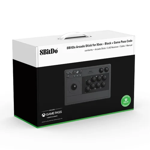 Vista 4 de 8Bitdo Arcade Stick for Xbox Series XS, Xbox One and Windows 10, Arcade Fight Stick with 3.5mm Audio Jack - Officially Licensed (Black)