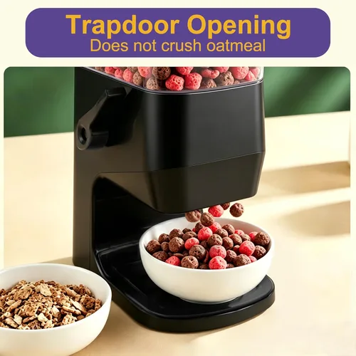 Vista 7 de Dispensador de cereales para encimera, 1 paquete, dispensador de alimentos secos, organizador de aperitivos, recipientes delgados de almacenamiento