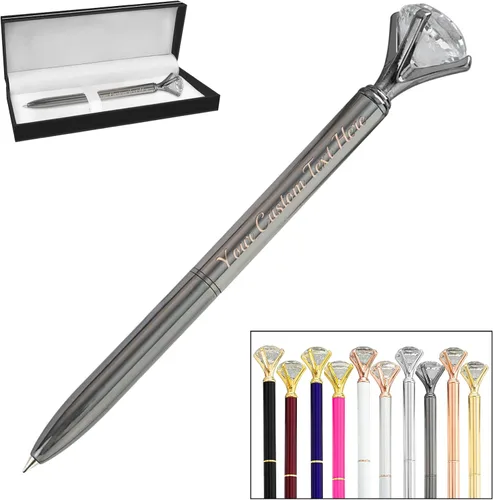 Vista 32 de 1 bolígrafo de diamante con cristal, bolígrafos personalizados a granel con grabado sin nombre, bolígrafos de diamante personalizados, lápiz óptico