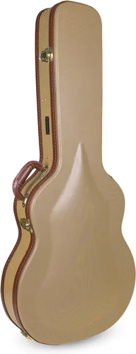Vista 25 de Crossrock Estuche de madera para guitarra clásica de tamaño completo 4/4, diseño superior arqueado, interior de felpa, pestillos de metal Negro