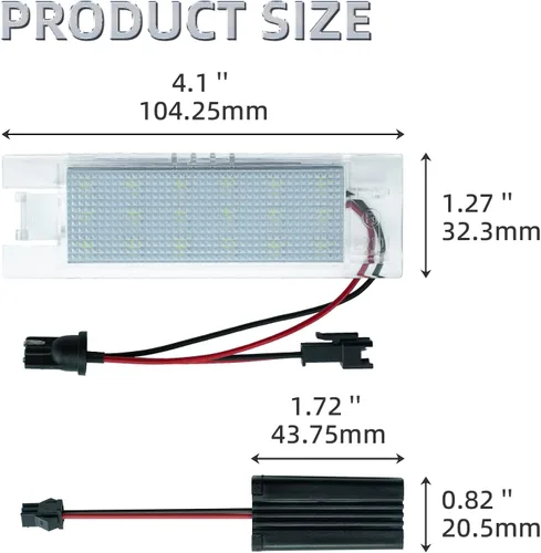 Vista 5 de Luces LED de matrícula para Chevy Camaro 2014-2023, Malibu 2013-2015, Volt 2011-2023