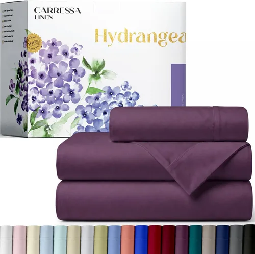 Vista 72 de Carressa Linen - Juego de sábanas 100% algodón de 600 hilos