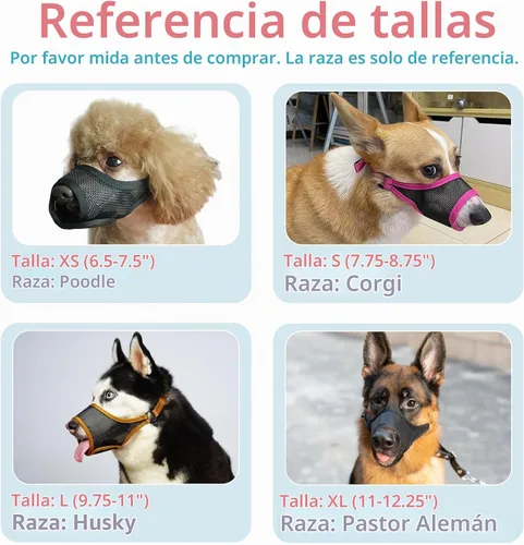 Vista 3 de LUCKYPAW Bozal para perros grandes, medianos y pequeños, pastor alemán Labrador