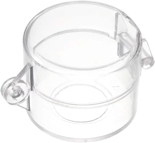Vista 11 de uxcell 2 piezas de plástico transparente cubierta de interruptor protector para 0.866 in de diámetro interruptor de botón 55x43
