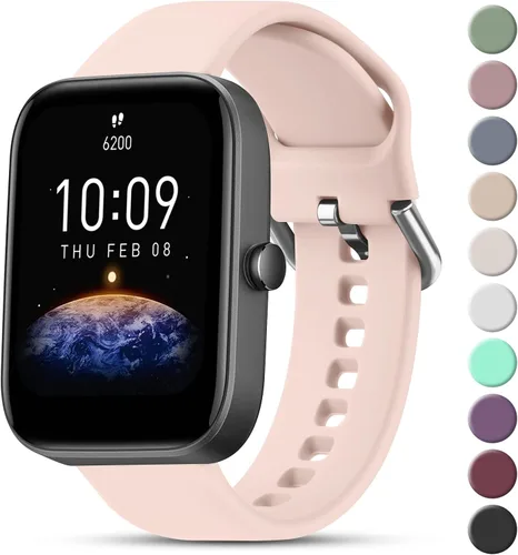 Vista 39 de Vanjua Bandas para Amazfit Active 2 / Bip 3 / 3 Pro Band mujeres hombres, Bip U Pro / Bip / Lite / S / S lite / U, correa de repuesto de silicona