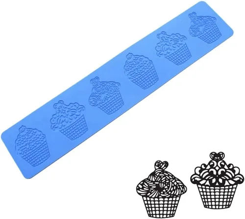 Vista 10 de 3D Pearl Knit Rope Molde de silicona Molde de fondant Molde de pastel Frontera Decoración Moldes Gumpaste Cocina DIY Hornear Decoración Pastel