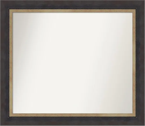Vista 22 de Amanti Art Espejo personalizado, espejo de baño negro Astor, espejo de pared o espejo de tocador de baño sobre el fregadero (25 x 25 pulgadas)