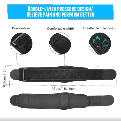 Vista 2 de Protector de antebrazo, codera de tenis para hombres y mujeres, codera de golfista, bandas de apoyos de antebrazo, soporte de codo de golf, alivio
