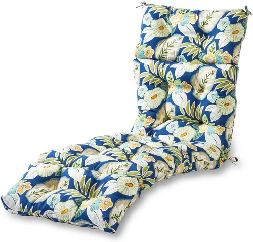 Vista 26 de Greendale Home Fashions Cojín para tumbona exterior de 72 x 22 pulgadas, Adobe Stripe