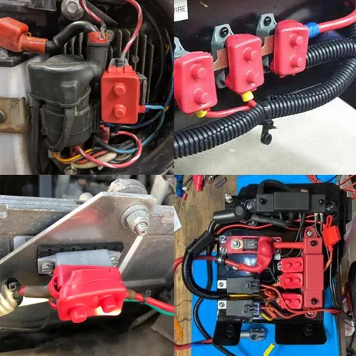 Vista 4 de 2 disyuntores de reinicio automático de 12 V - 24 V CC, disyuntores de reinicio automático de 30 amperios con perno de cubierta para Bolt Automotive