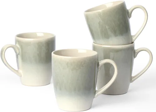 Vista 19 de Juego de Tazas de Café Famiware, Juego de 4 Tazas de 13 oz, Tazas de Gres para Café con Leche, Té Caliente, Mocha, Cacao, Capuchino, Aptas