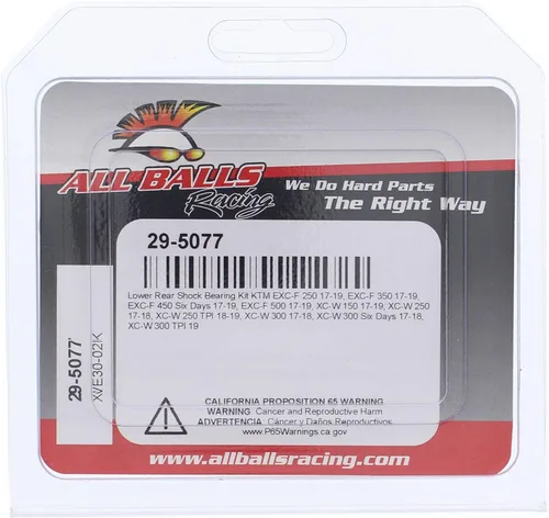 Vista 4 de All Balls Racing 29-5077 Kit de rodamientos de amortiguador trasero compatible con/repuesto para KTM 150 XC-W, 250 EXC-F, 250 XC-W, 300 XC-W, 300