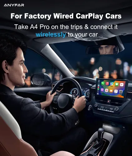 Vista 6 de Adaptador inalámbrico Carplay para iPhone, chip 5G de doble núcleo que se conecta automáticamente en segundos sin latencia, diseño de ventilación