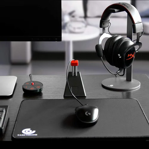 Vista 3 de Mouse Bungee dispositivo de gestión para el cable del mouse, Negro