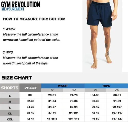 Vista 3 de GYM REVOLUTION Pantalones cortos deportivos de secado rápido para hombre con bolsillos